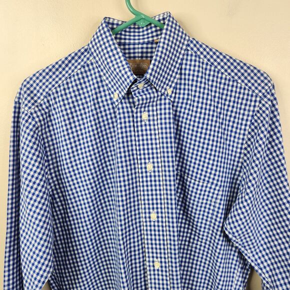Gitman Bros Long Sleeve Gingham Plaid Single Pocket Button Down Shirt 15-32 - Picture 2 of 6